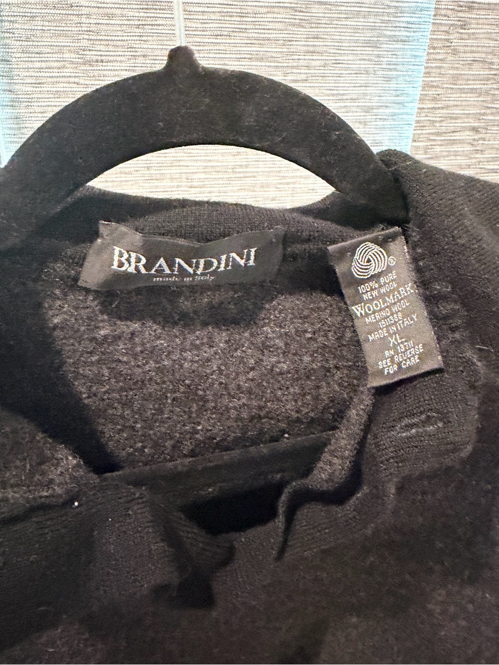 Brandini Women's Dark Gray Collared Pullover Sweater - Picture 2 of 2